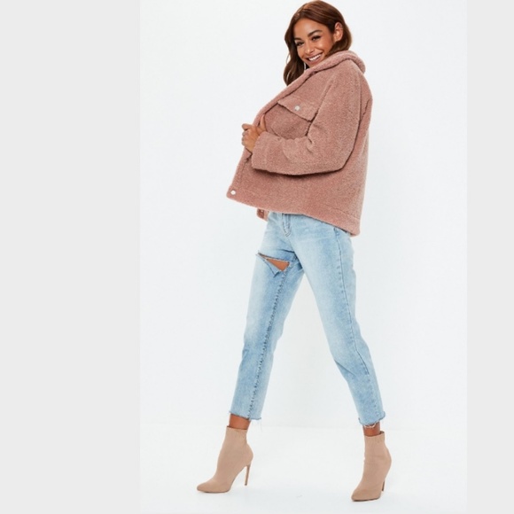 Borg Trucker Jacket - Rose - Picture 2 of 3